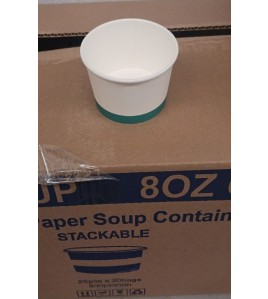 8oz White paper Soup Container 500 Per Case (replacment for genpak 8c) 8oz White paper Soup Container 500 Per Case (replacment for genpak 8c)