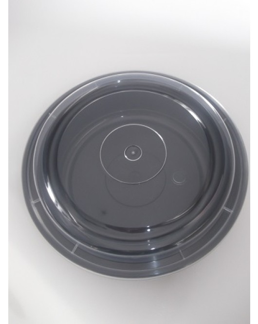 7" Round Plastic Containers With Lids 50pcs Per Sleeve