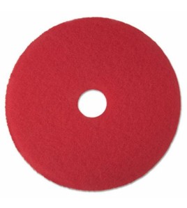 19&quot; red buffing floor pads 5 per a case 