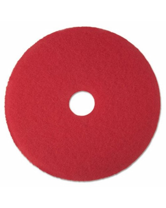 17" red buffing floor pads 5 per a case