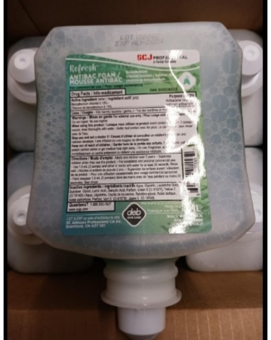 Deb skin care Refresh antibac foam soap by S C Johnson case of six one liter bottles (ANT1LCN)