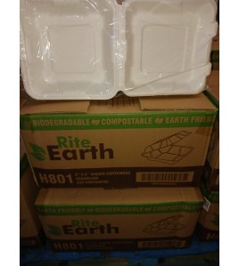 8"x8"x2.5" sugar cane hinged lid take out containers pack of 50  8"x8"x2.5" sugar cane hinged lid take out containers pack of 50