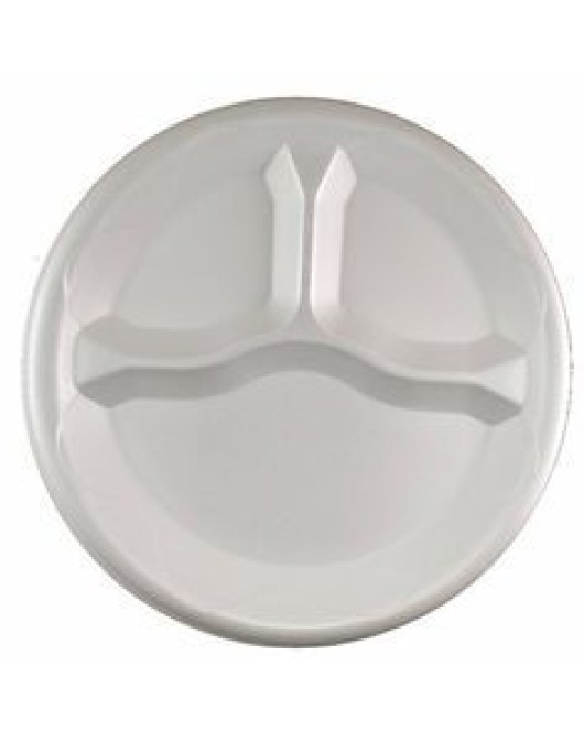 9" foam plates 3 compartments 500 in a case Darnel 
