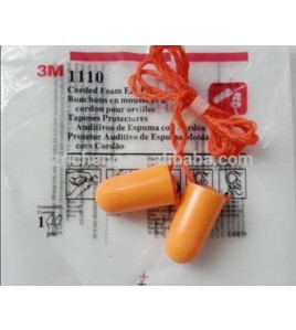 3M 1110 Foam Earplugs - Corded - Box of 100 Pairs 3M 1110 Foam Earplugs - Corded - Box of 100 Pairs