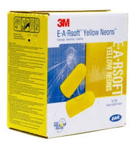 3M™ E-A-Rsoft Yellow Neon Uncorded Earplugs, 312-1250 case of 200  3M™ E-A-Rsoft Yellow Neon Uncorded Earplugs, 312-1250 case of 200