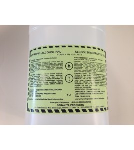 Sprakita: Isopropyl 70 percent Rubbing Alcohol 4 Litres Bottle