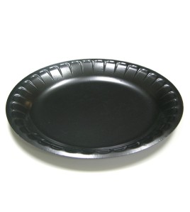 9&quot; foam plates - BLACK - 1 COMP 500 case 