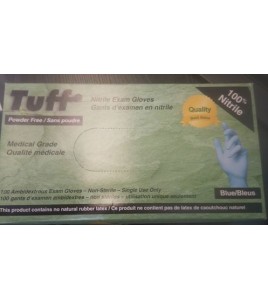 Tuff nitrile exam gloves medical grade 4 mill Powder Free 100/box Tuff nitrile exam gloves medical grade 4 mill Powder Free 100/box