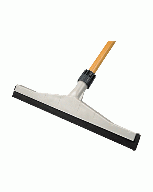 Marino: 18" Heavy duty plastic MUS squeegee With 54" Tapered Wood Handle