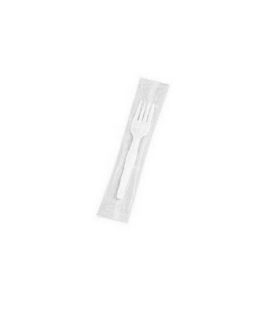 individually wrapped plastic forks 1000 case white 