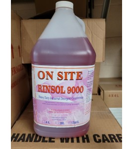 Rinsol 9000 heavy duty industrial detergent concentrate (degreaser) case of 4 Bottles of 4 liter Rinsol 9000 heavy duty industrial detergent concentrate (degreaser) case of 4 Bottles of 4 liter