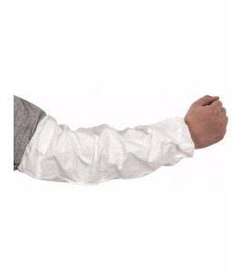 Protective Sleeve, 18" Long, Elastic at Both Ends, Universal, 200/cas TY500S DuPont Tyvek  Protective Sleeve, 18" Long, Elastic at Both Ends, Universal, 200/cas TY500S DuPont Tyvek
