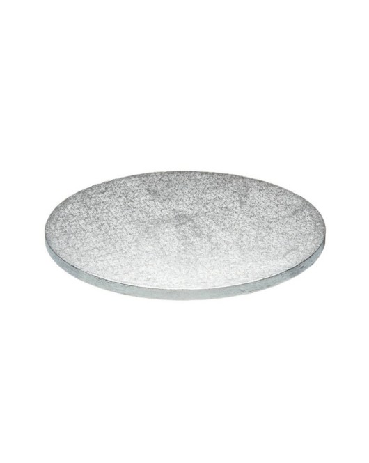 10in X 1/4in Round Silver Cake Board